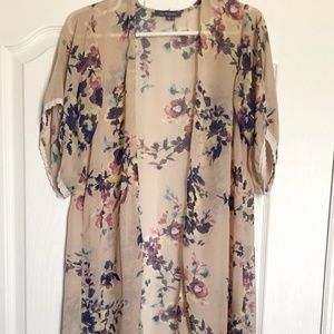 Floral & Lace Sheer Kimono